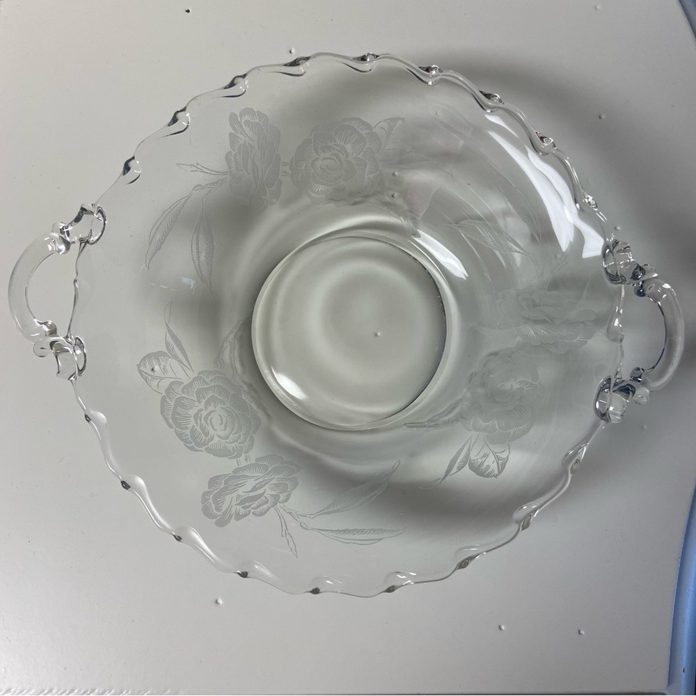 Vintage Fostoria Camellia Glass Bowl